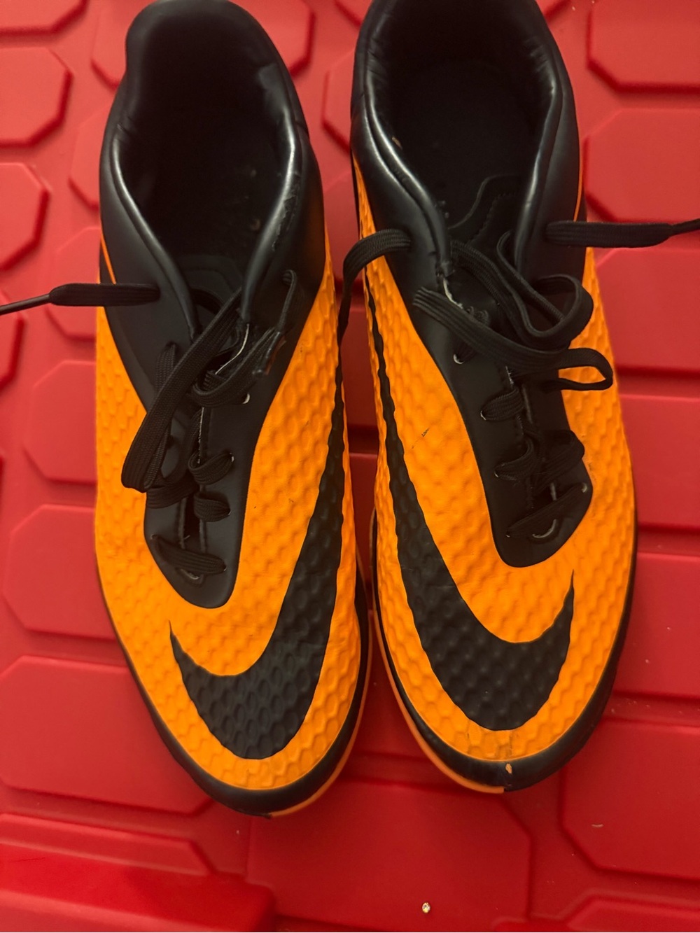 Nike Hypervenom Phelon IC 2013 Indoor Soccer Shoes Men’s 8.5 Orange Black